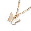 Brass Butterfly Charm Anklets X-AJEW-AN00281-02-2
