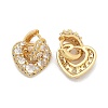 Rack Plating Heart Brass Micro Pave Clear Cubic Zirconia Hoop Earring for Women EJEW-C125-01G-4