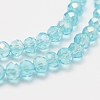 Electroplate Glass Beads Strands GLAA-P312-07-3x4mm-03-3