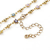 Handmade Brass Enamel Link Chains Jewelry Sets SJEW-JS01164-4