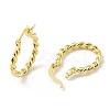 Brass Twist Rope Hoop Earrings for Women EJEW-A070-10G-2