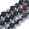Natural Bloodstone Beads Strands G-F668-15-10mm-1