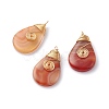 Natural Red Agate Pendants PALLOY-JF00804-1