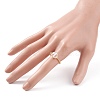 5Pcs 5 Style Natural & Synthetic Mixed Stone Round Ball Braided Finger Rings RJEW-TA00039-4
