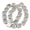 Spray Painted Shell Pearl Beads Strands X-SSHEL-R045-03B-02-2