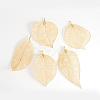 Electroplated Natural Leaf Big Pendants IFIN-Q119-02E-1