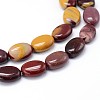 Natural Mookaite Flat Oval Bead Strands G-M206-21-3