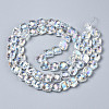 Electroplate Glass Beads Strands X-EGLA-N008-005-A01-2