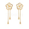 Brass Micro Pave Clear Cubic Zirconia Stud Earring Findings KK-S364-132-2