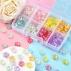 160Pcs 8 Colors Transparent Acrylic Beads MACR-YW0001-91-5