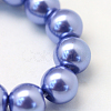 Baking Painted Pearlized Glass Pearl Round Bead Strands HY-Q330-8mm-09-3