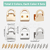 WADORN® 8 Sets 2 Colors Alloy Bag Hanger Buckles DIY-WR0001-50-3