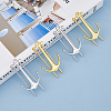HOBBIESAY 4Pcs 2 Colors Alloy Anchor Bookmark Findings FIND-HY0002-38-4