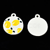 Spray Painted Alloy Pendants PALLOY-Q434-006-NR-2