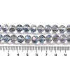 Half Rainbow Plated Electroplate Beads Strands EGLA-H104-08A-HR01-4