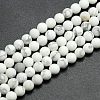 Frosted Howlite Round Bead Strands G-M064-12mm-12-1