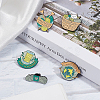 SUNNYCLUE 5Pcs 5 Styles Knitting Theme Enamel Pins JEWB-SC0001-41-4