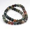 Frosted Round Natural Indian Agate Beads G-J338-02-8mm-2