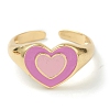 Brass Enamel Cuff Rings RJEW-O043-10G-3