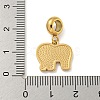 Ion Plating(IP) 304 Stainless Steel Enamel European Dangle Charms STAS-U005-44G-02-3