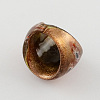 Handmade Gold Sand Millefiori Lampwork Rings RJEW-Q150-M12-B-3