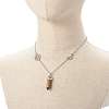 Bullet Faceted Natural Tiger Eye Pendant Necklace NJEW-JN03601-02-4