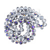 Transparent Crackle Electroplate Glass Beads Strands EGLA-T008-028-B04-3