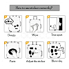50Pcs 50 Styles Paper Shiba Inu Dog Cartoon Stickers Sets STIC-P004-23E-7