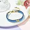 2Pcs 2 Colors Glass Seed Beaded Bracelet Sets BJEW-MZ00061-4