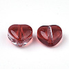 Transparent Spray Painted Glass Beads GLAA-N035-02-E01-2
