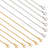 Nbeads 20Pcs 2 Style 304 Stainless Steel Cable Chain Necklaces Set MAK-NB0001-19-1