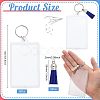 CHGCRAFT 16Pcs Rectangle Acrylic Photo Frame Keychain KEYC-CA0001-34-2