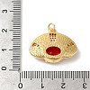 Rack Plating Brass Micro Pave Cubic Zirconia Pendants KK-U022-14G-01-3