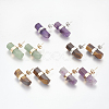 Natural & Synthetic Mixed Stone Stud Earrings EJEW-I212-F-1