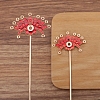 Flower Alloy Enamel Hair Stick Finding PW-WG8155A-01-1