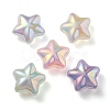 UV Plating Rainbow Iridescent Imitation Jelly Acrylic Beads OACR-C007-07-1