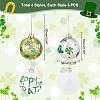 Saint Patrick's Day Theme Plastic & Polyester Ball Pendant Decorations AJEW-WH0299-34-2