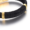 Leather Braided Cord Bracelets BJEW-E352-06G-2