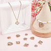 SUNNYCLUE 12Pcs 6 Style Valentine's Day Brass Micro Pave Cubic Zirconia Pendants KK-SC0003-16-4