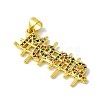 Mother's Day Real 18K Gold Plated Brass Micro Pave Random Color Cubic Zirconia Pendants KK-H472-06D-G01-2