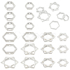   24Pcs 6 Style Long-Lasting Plated Alloy Bead Frame FIND-PH0008-30-1