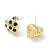 Golden Alloy Enamel Stud Earring Finding Accessories FIND-U006-08G-01-2