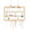 4-Tier Wooden Wall Mounted Earring Display Rack EDIS-WH0030-25-1