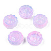 Transparent Spray Painted Glass Beads GLAA-N035-037-G04-2