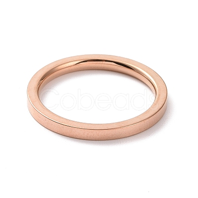 201 Stainless Steel Plain Band Ring for Women RJEW-I089-50A-RG-1