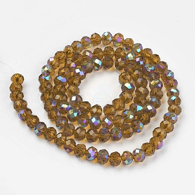 Electroplate Glass Beads Strands EGLA-A034-T4mm-L10-1