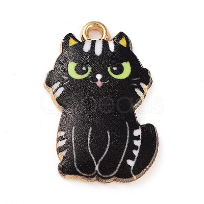 Rack Plating Alloy Enamel Pendants FIND-Q099-12G-1