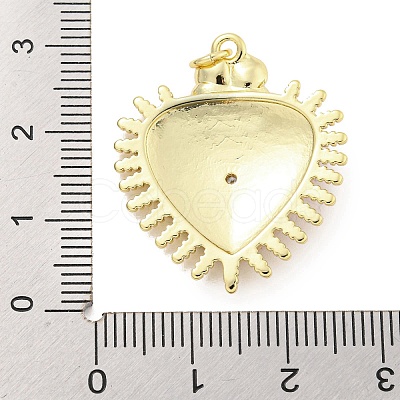 Brass Micro Pave Cubic Zirconia Pendants KK-Q814-24G-1