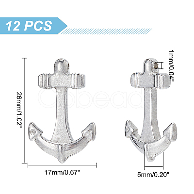 Unicraftale 12Pcs 304 Stainless Steel Hook Clasps STAS-UN0040-72-1