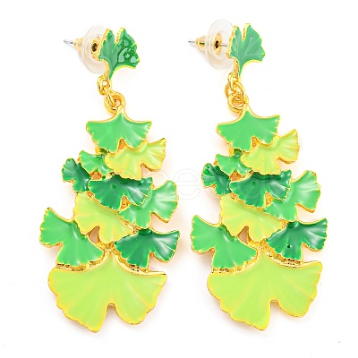 Saint Patrick's Day Theme Zinc Alloy Dangle Stud Earrings EJEW-Z030-02B-1